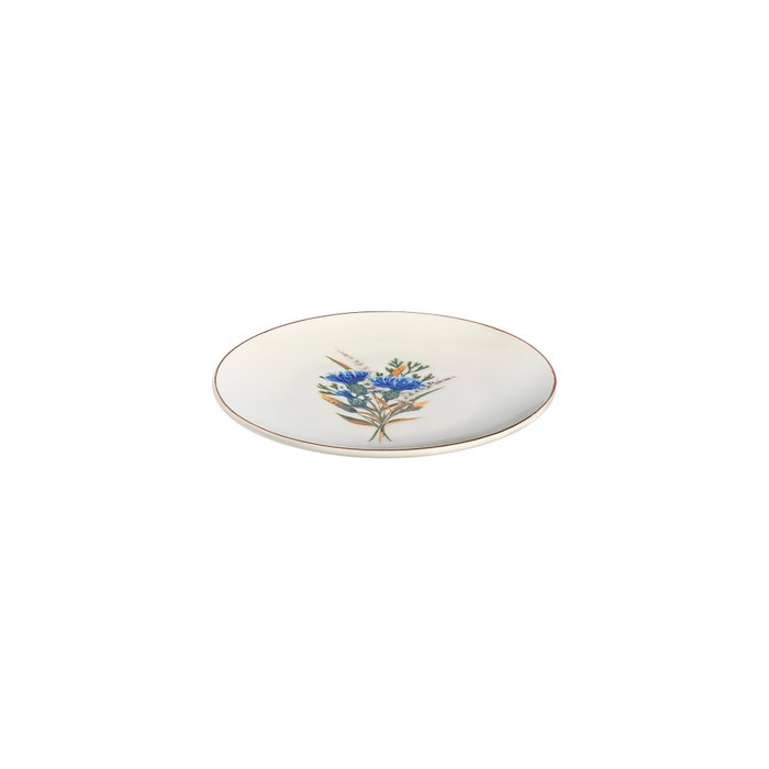 Hermia Lily Tuval 6 TT Juego de 6 Platos de Postre Multicolor Porcelana 20x20 cm